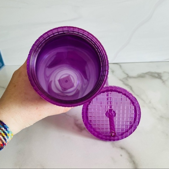 Starbucks Summer 2021 Pink/Purple Ombré Grid Vente Tumbler- 24oz - Picture 5 of 6